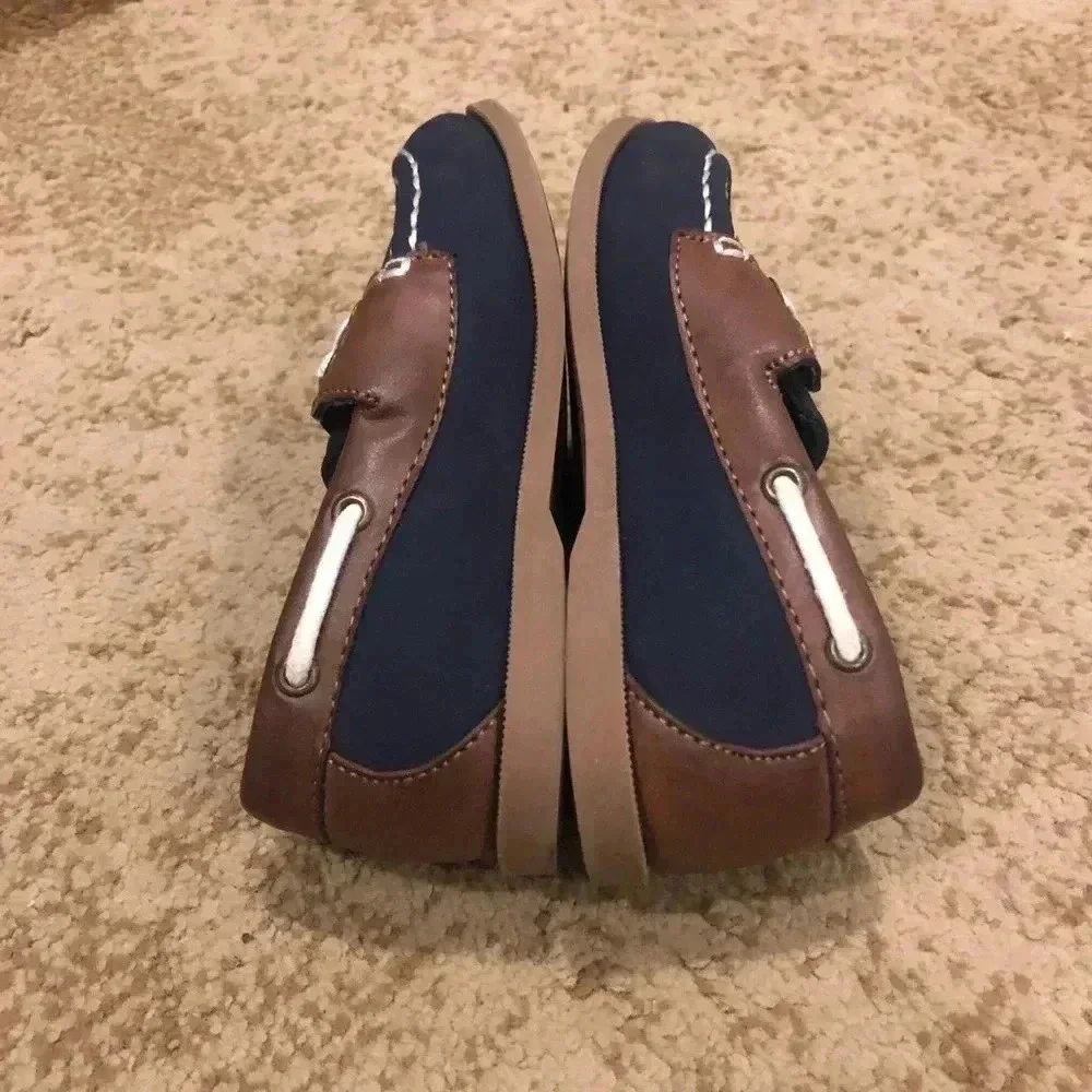 Max and Jake kids shoes-navy and brown/sz 10